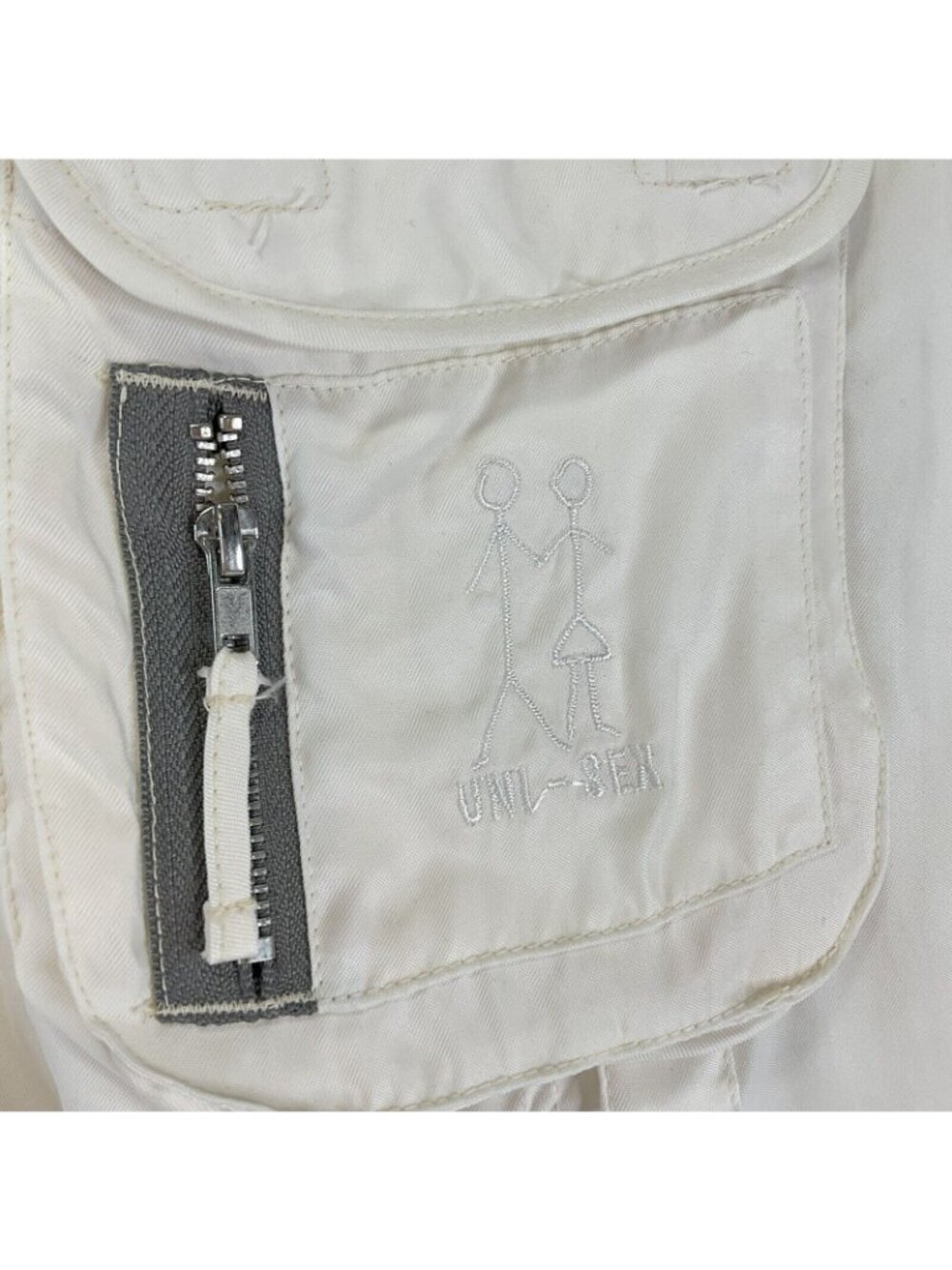 Pete & Greta Johnny Was Pants Women’s Sz 6 Marika Cargo Ivory Cupra $218 Nwot - Picture 13 of 13